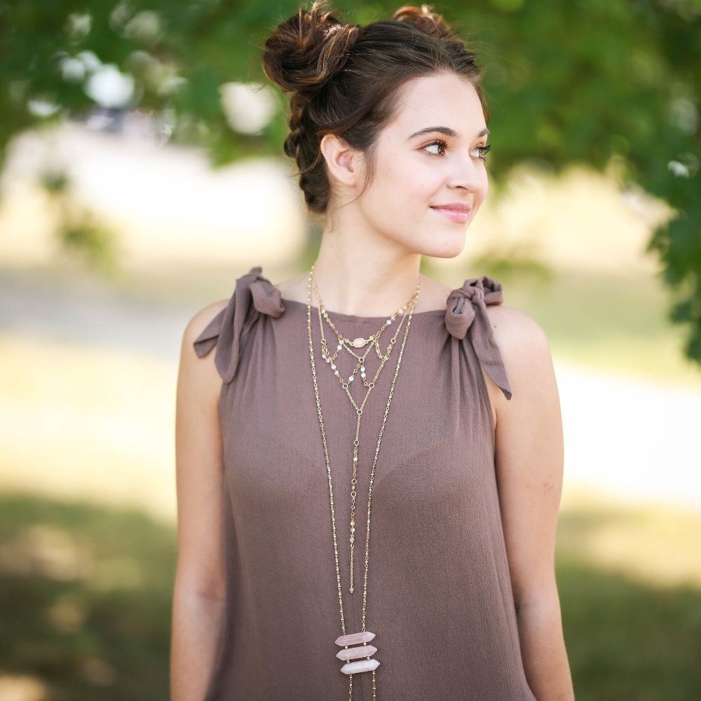 Mocha Over-sized Jumpsuit with Tie Shoulders